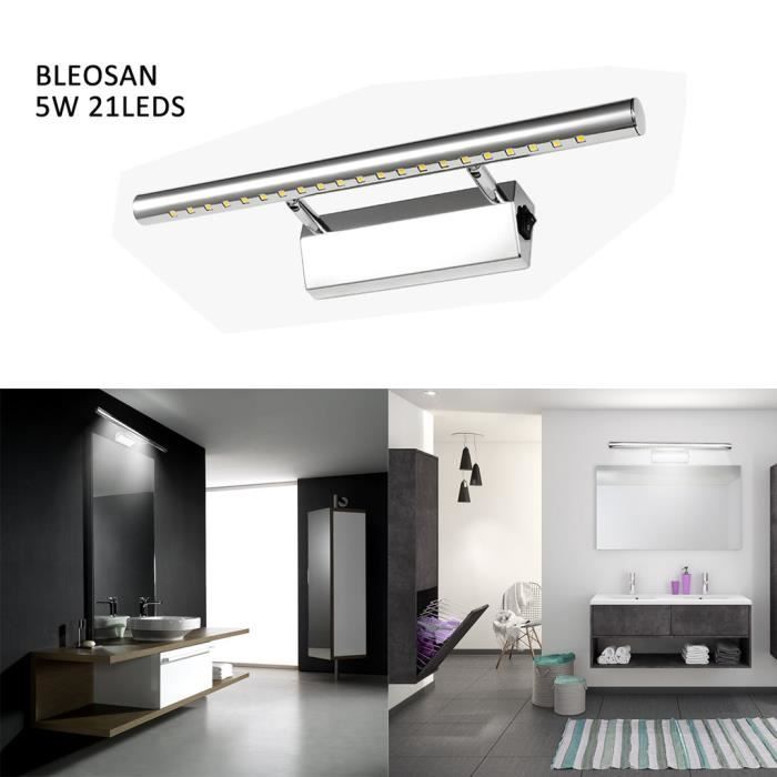 Bleosan 5w 21 Leds Lampe Miroir Salle De Bain Lampe Led Blanche
