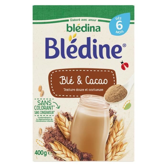 Lot De 4 Bledina Bledine Ble Cacao Cereales Bebe Des 6 Mois Boite De 400ml Achat Vente Cereales Bebe Lot De 4 Bledina Bledine Ble