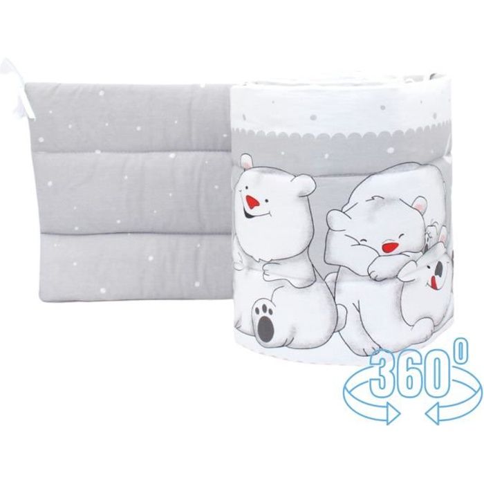 Callyna Tour De Lit Bebe Respirant Complet 360 Cm Pour Lit Bebe Standard 100 Union Europeenne Ours Polaire Cdiscount Puericulture Eveil Bebe