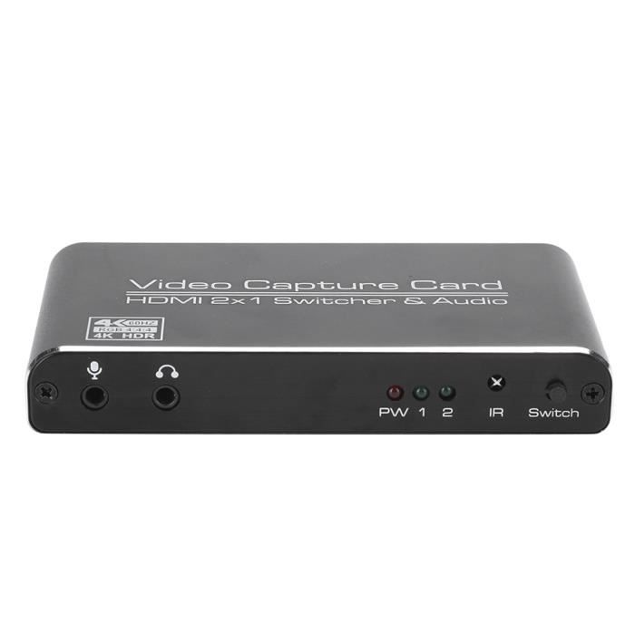 Fulfalic Carte Capture Vidéo 4K HDMI Vers USB C 3.0 - 1080p 60fps Pour Streaming Jeux Enseignement