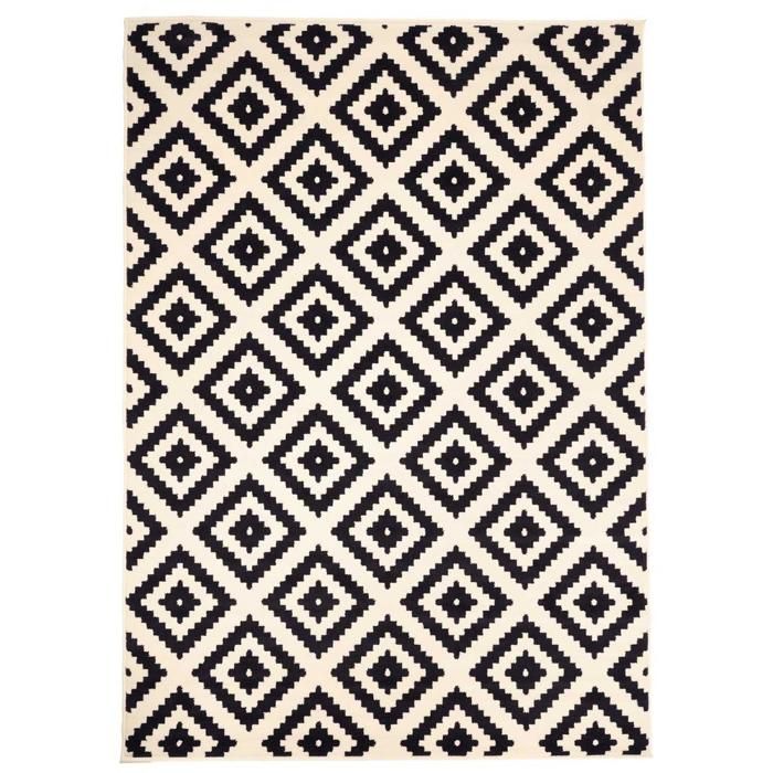 Orma Tapis De Salon Moderne Scandinave Noir Et Blanc 120 X 170 Cm Cdiscount Maison