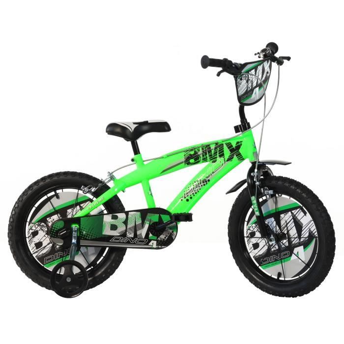 Velo Enfant 14 DINOBIKES BMX 4 a 6 Ans Vert Cdiscount Sport
