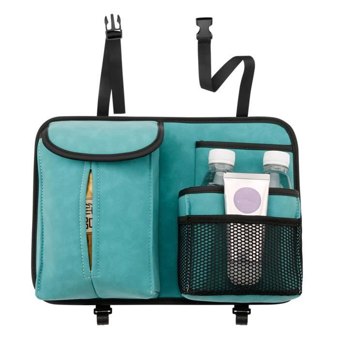 Sac De Rangement Pour Siège De Moto En Cuir PU - Organisateur Double Poche