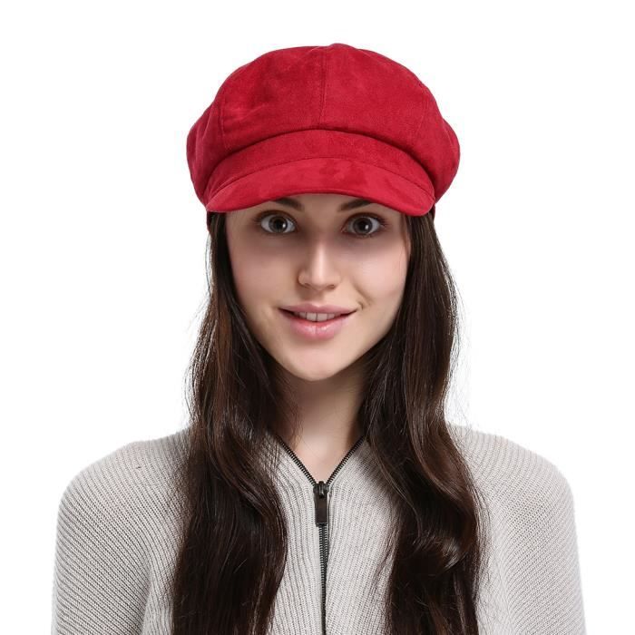 Beret Couleur Unie Vintage Gavroche Chapeau Octogonal Cap Mode Nouveau Simple Adulte Casquette Hommes Chapeaux Béret