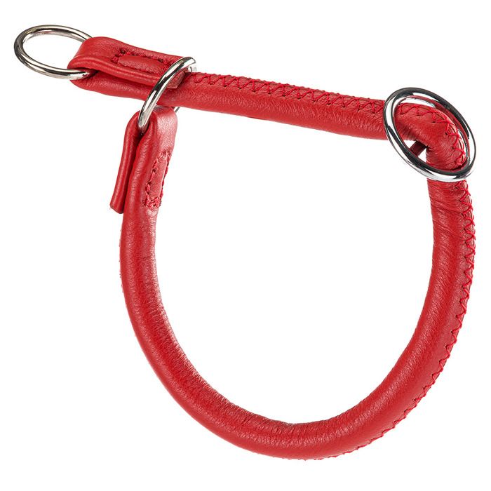 Meilleurs prix pour Collier semi-étranglé en cuir véritable pour chien - FERPLAST - Vogue CS - Ajustable - Rouge