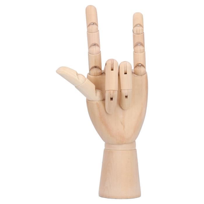 Main D'Artiste En Bois - Figurine Articulée Rotative 7 Pouces Pour Dessin Croquis