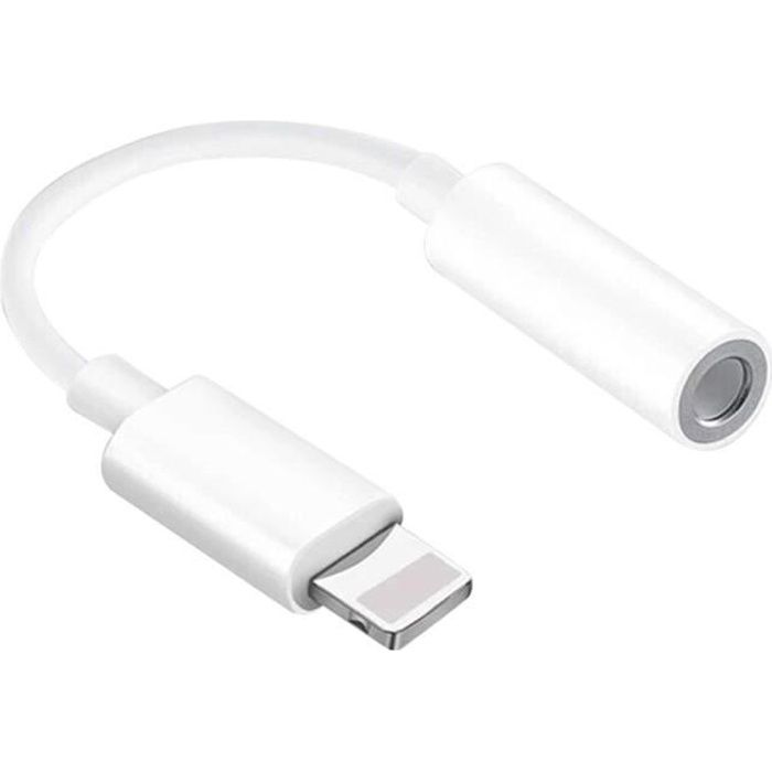 Hicollie®pour Lightning à 3.5 mm casque jack audio câble convertisseur  adaptateur aux musique pour iPhone 7 8 plus X XR écouteur Spl