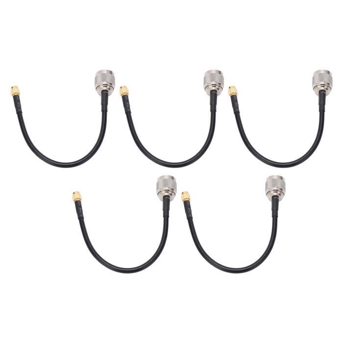 Câble Coaxial SMA Mâle à SMA Mâle RG402 50 Ohm - 2x1m Faible Perte - Pour Radio, WiFi, GPS, Antennes - Câble RF Cuivre Qualité - 5