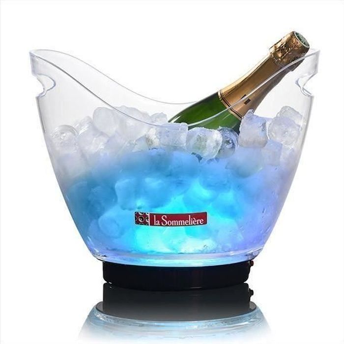 f/êtes de 5 L clubs R/étro pour mariage Seau /à glace LED /à changement de couleur pour champagne et boissons table de No/ël bars