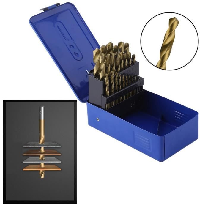 5pcs 1.5 mm Twist Drill W Revêtement Titane Haute Vitesse Acier Bit Hss M35 Co F acier