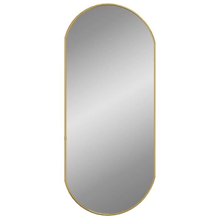 Miroir mural - MOTHINESSTO - YY14653 - Ovale - 80x35 cm - Doré