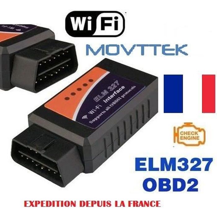 MOVTTEK® Outil Diagnostic Scanner ELM327 OBD2 WIFI