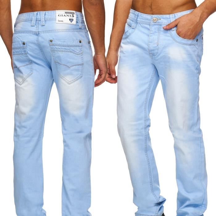 Jean bleu clair homme coupe droite clearance