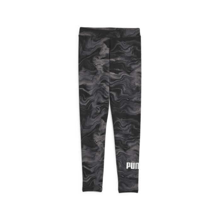 Legging fille Puma Essential Marbleized AOP noir 11/12 ans
