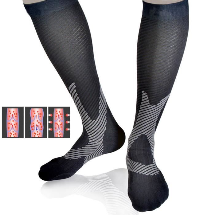 Chaussettes de compression Antifatigue Soulagement de la douleur aux