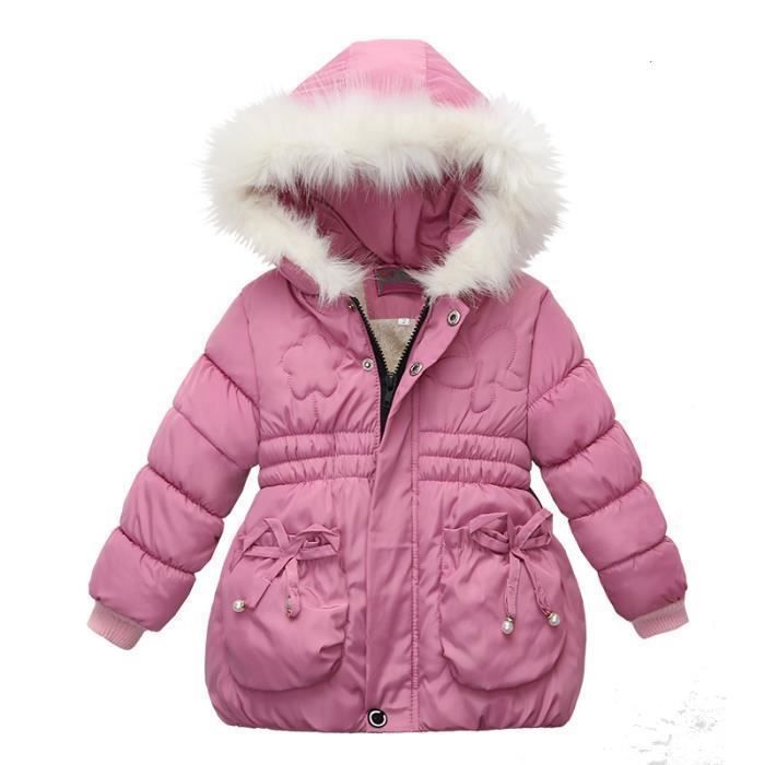 Doudoune poil rose hot sale