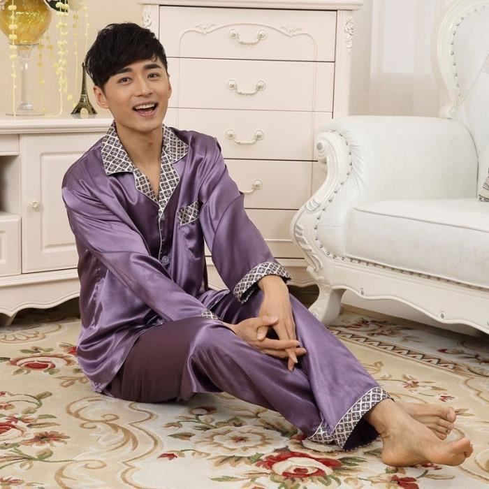 Pyjama Femme En Satin De Soie – Ensemble 2 Pièces Manches Courtes Et Pantalon 3/4 – 95% Polyester, 5% élasthanne – Confortable Pour L'été Et La Maison