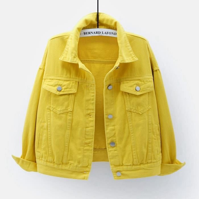 Veste en jean shop coloré femme
