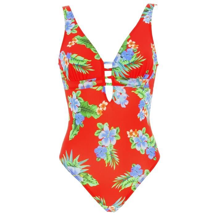 maillot de bain 1 pièce body charm red flower 1p - lolita angels