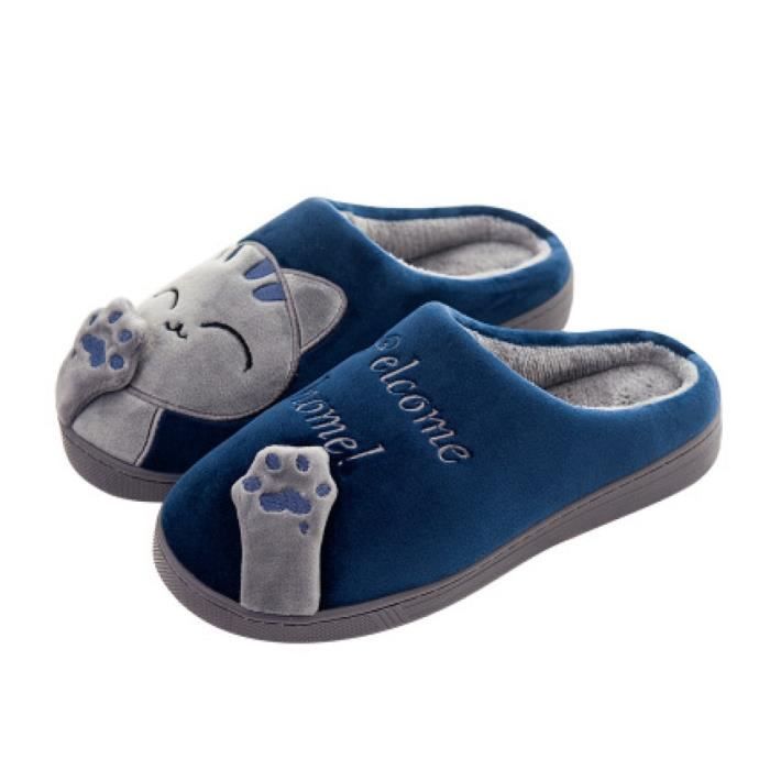 Chaussons Enfants Garçons Motif Chien Hiver - Antidérapants, Chauds Et Doux