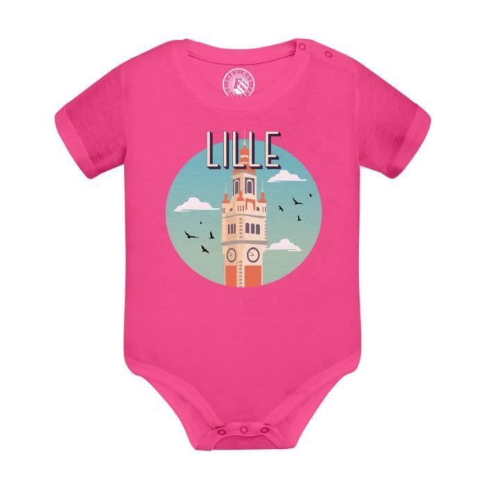Fabulous Maglietta Donna Lille Le Clocher France – T-Shirt 100% Cotone Con Stampa Turistica – Taglia L