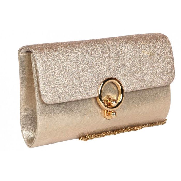 Pochette ceremonie Nyls Creation Grande Pochette Femme Doree Paillettes Sac Soiree Mariage Champagne Eljya Jaune