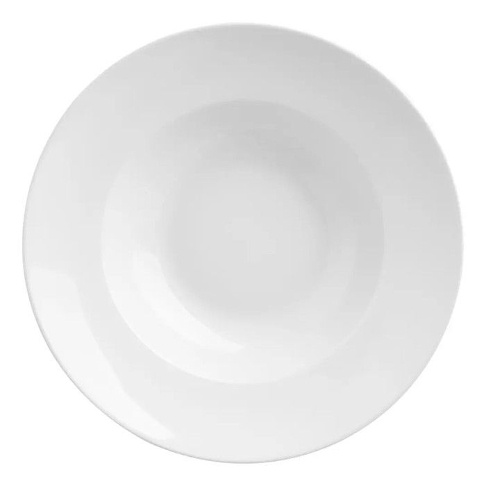 Set De 6 Assiettes à Pâtes Cosy Trendy En Porcelaine Blanche - 20cm De Diamètre - Lave-vaisselle Safe