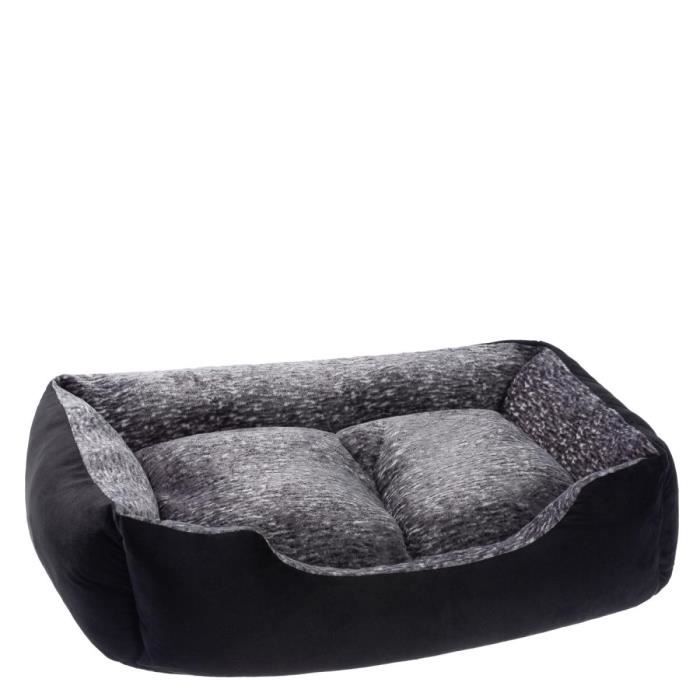 Meilleurs prix pour Lit pour chien petstuff® avec coussin amovible, moelleux et lavable - Noir - Taille S