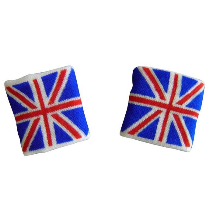 Pack De 2 Poignets Éponge Avec Drapeau Russie - Taille Unique, Super Absorbant
