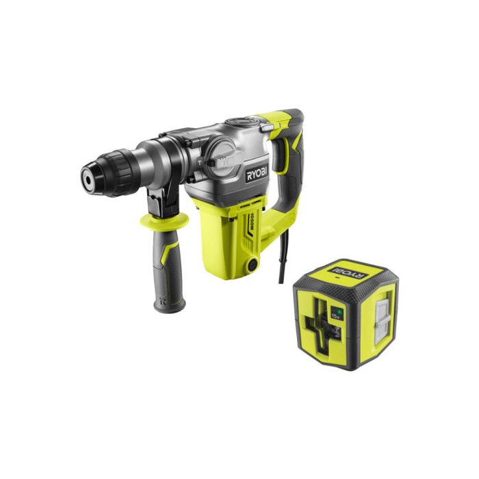 Pack RYOBI Perforateur Burineur SDSPLUS RSDS1050 K Laser croix 15m de portée RBCLLG1 - vue 2