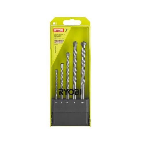 Forets RYOBI RAK05MD Mèches à maçonnerie x 5 Tranchant au carbure Idéal sur la brique
