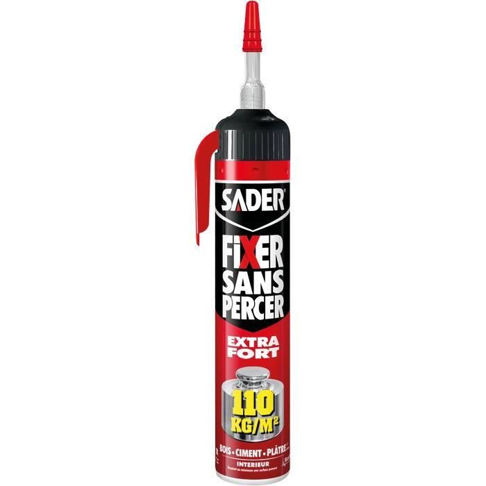 SADER Colle Fixer sans percer résistante - Système gâchette - 200 ml
