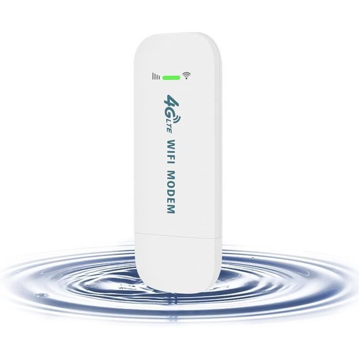 Clé Internet 4G LTE 150 Mbps - Dongle USB WiFi Pour Ordinateur, Partage Connexion Jusqu’à 10 Appareils - Idéal Voyages