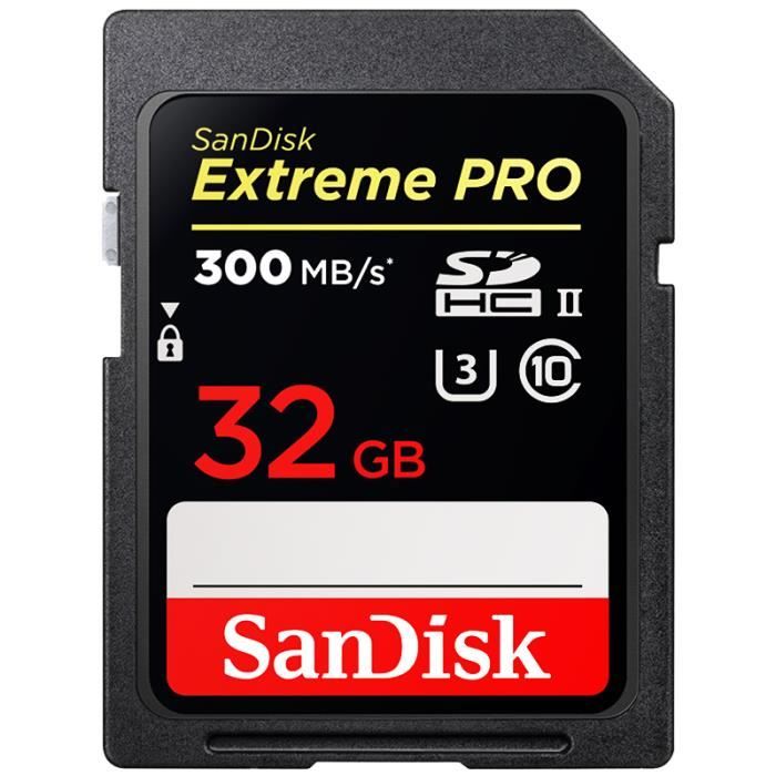 SanDisk SD Carte Mémoire Haute Vitesse Extreme PRO 32Go Classe10