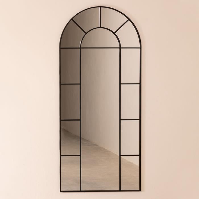 Wandspiegel in Fensteroptik aus Metall (180x80 cm) Diana - SKLUM