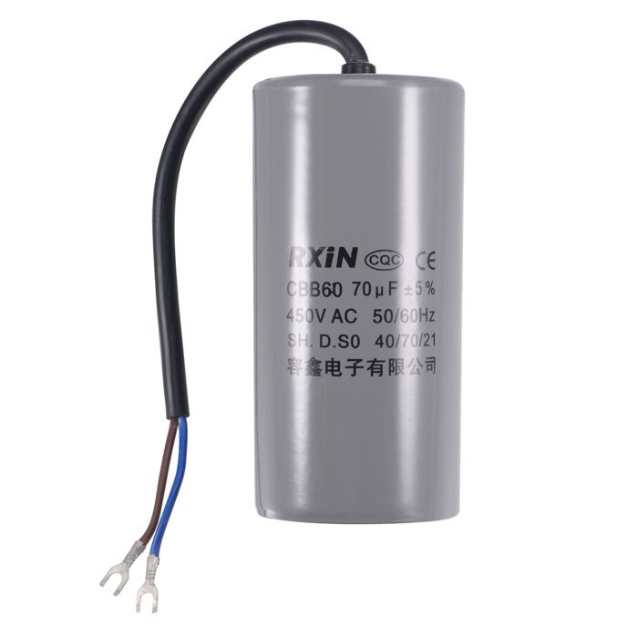 Condensateur Moteur 6µF 450V CBB60 à Fils - Démarrage/permanent, Garantie 2 Ans