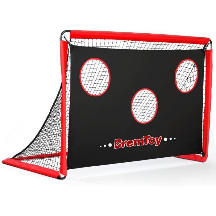 BremToy But de Football 2 en 1, Cage de Foot d'Entra?�nement pour Enfants,180x120x120cm avec Murs 