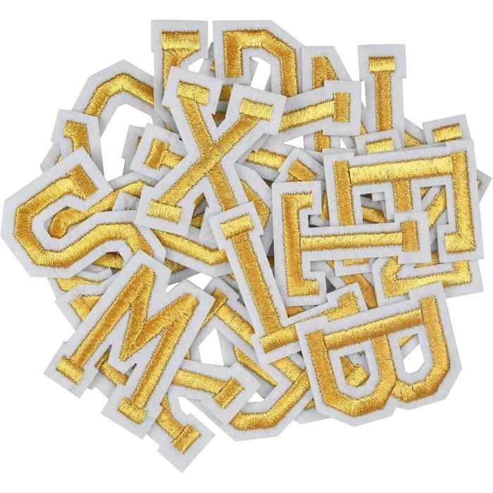 52 Lettres Thermocollantes Brodées - Patchs Alphabet Pour Customisation Vêtements