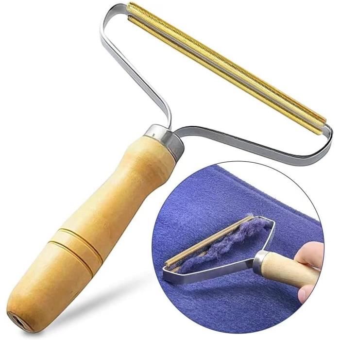 Rasoir Anti-Bouloche Manuel - Enlève Poils D'Animaux, Poussière Sur Vêtements, Tapis, Canapé