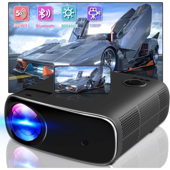 Mini Vidéoprojecteur 1080P 800 ANSI - Android 14, WiFi 6, Mise Au Point Auto - Compatible 4K/8K, 180° - 8