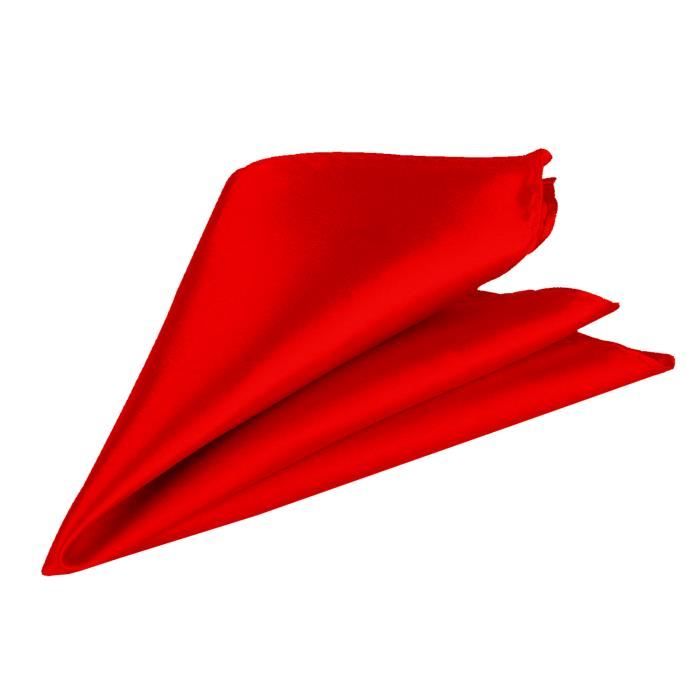 Trimming Shop Mouchoir de Poche Homme Mouchoirs Unis Mouchoir Carre en Satin Italien Unisexe pour Vetements de Ceremonie Mode Rouge Rouge Cdiscount Pret a Porter