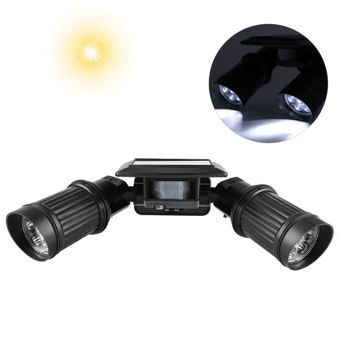 projecteur solaire vbestlife - 14led - noir - plastique - ip44