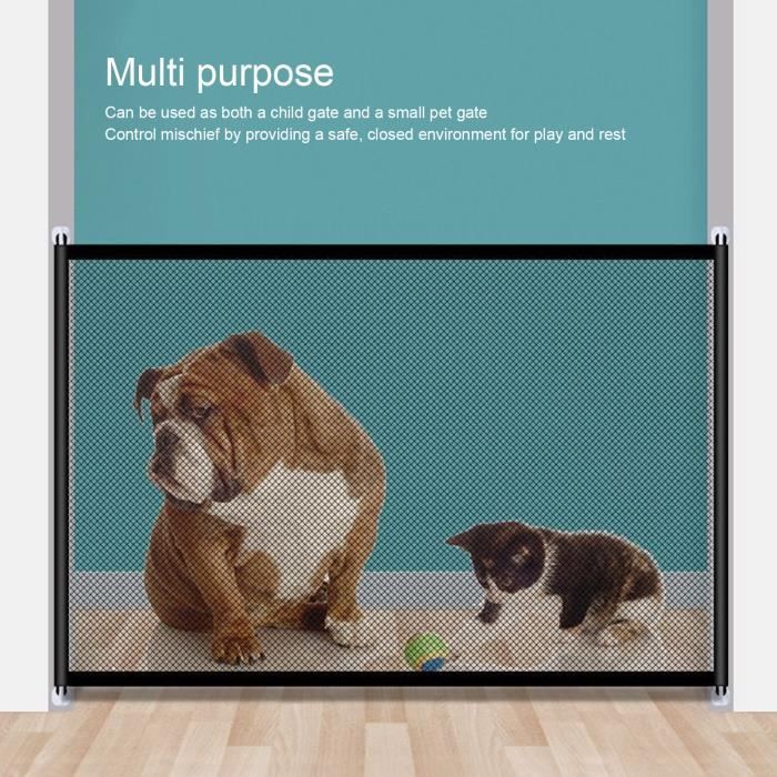 Meilleurs prix pour Vvikizy Barrière pour chien Porte de sécurité pour animaux de compagnie en maille, sans poinçon, pour bébés, animalerie masque