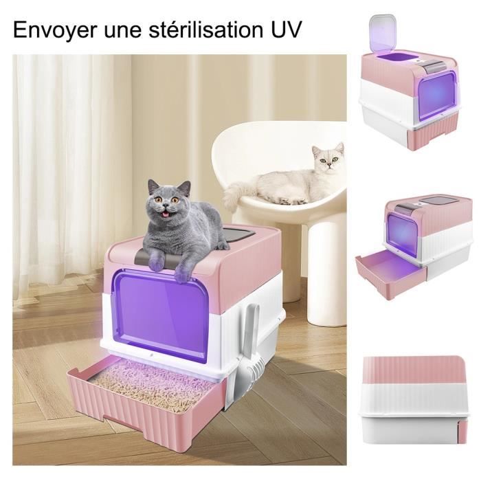 Comparer les prix de Bac à litière - XUANYU - XL - Acier Inoxydable - Étanche - Facile à Nettoyer