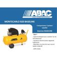 Compresseur à piston ABAC Montecarlo B20 Baseline - 50 L - 2 CV - 8 Bars - 13,2 m³/h-1
