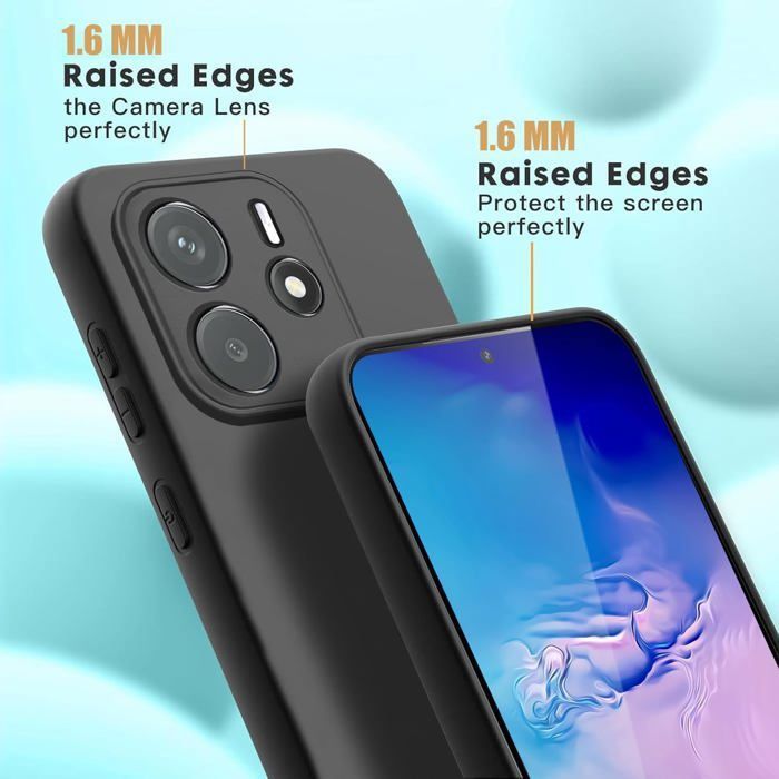 Coque Souple Silicone Mayaxess Pour Xiaomi Redmi Note 14 4G – Noir, Revêtement Fin, Neuf