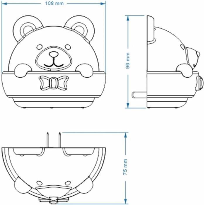 Veilleuse Murale À Led En Forme D'Ours Avec Télécommande Et Adaptateurs  Pour Chambre D'Enfant[Z2025] - Cdiscount Puériculture & Eveil bébé