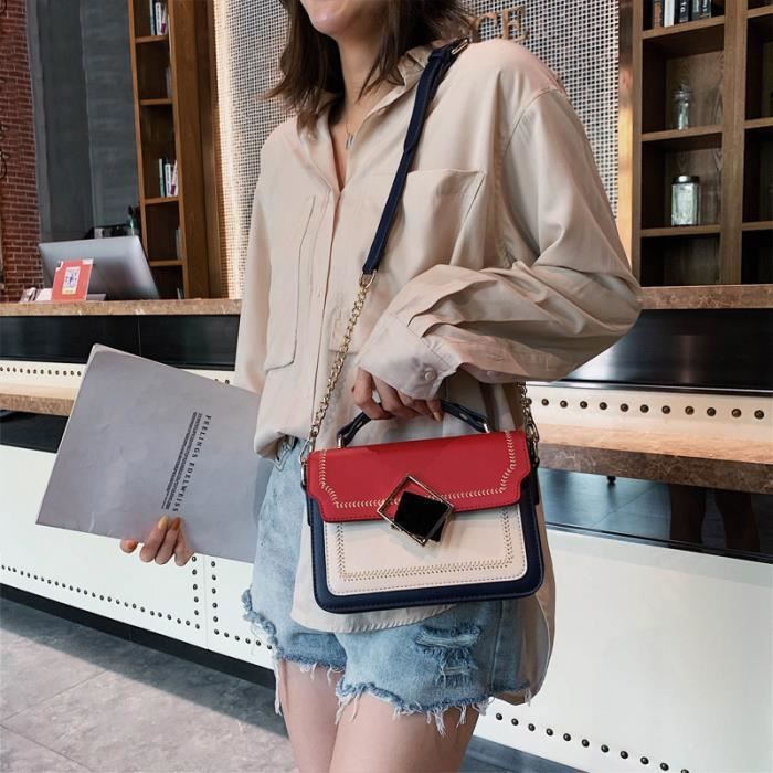 Sacs femme Sac bandouli re cha ne rouge NS Achat Vente