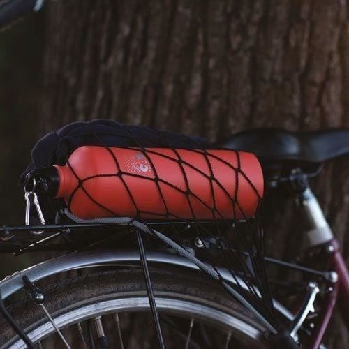 Filet à Bagages Moto - 6 Crochets Métal | Élastique | 30x30 Cm | Panier Vélo & Quad