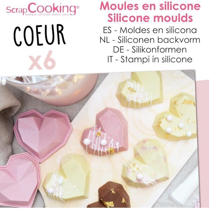 Scrapcooking - Coffret 6 Moules En Silicone Cœurs Diamant Kit ...